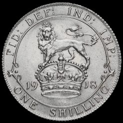 1918 George V Silver Shilling Reverse