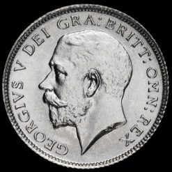 1924 George V Silver Sixpence Obverse