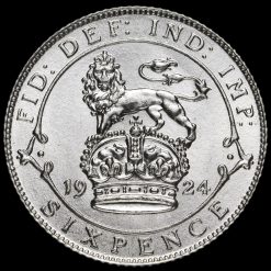1924 George V Silver Sixpence Reverse
