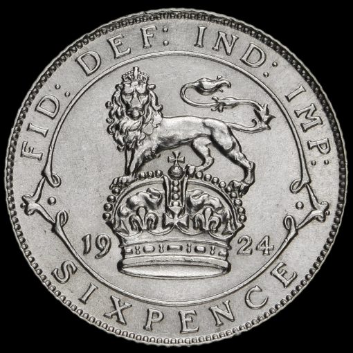 1924 George V Silver Sixpence Reverse