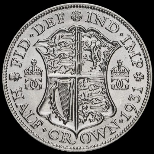1931 George V Silver Half Crown Reverse