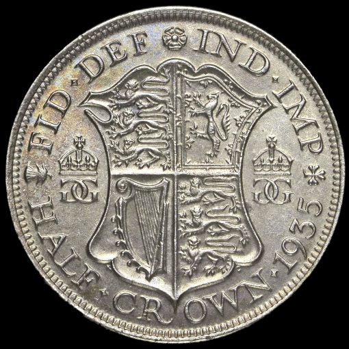 1935 George V Silver Half Crown Reverse