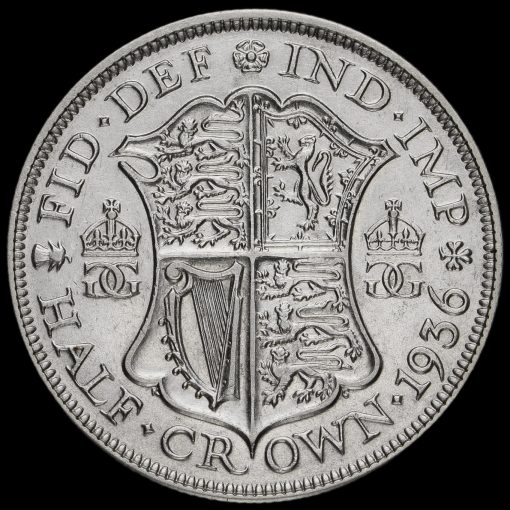 1936 George V Silver Half Crown Reverse