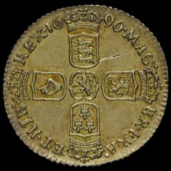 1696 William III Early Milled Silver Sixpence Reverse