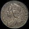 1757 George II Early Milled Silver Sixpence Obverse