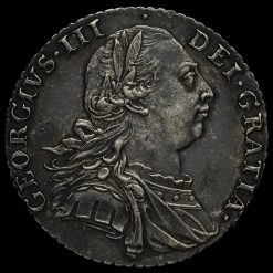 1787 George III Early Milled Silver Shilling Obverse
