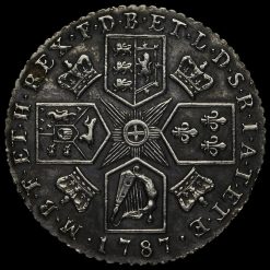 1787 George III Early Milled Silver Shilling Reverse