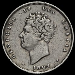 1825 George IV Bare Head Milled Silver Shilling Obverse