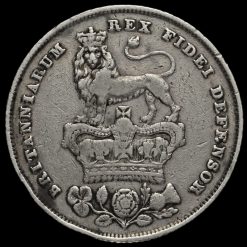 1825 George IV Bare Head Milled Silver Shilling Reverse