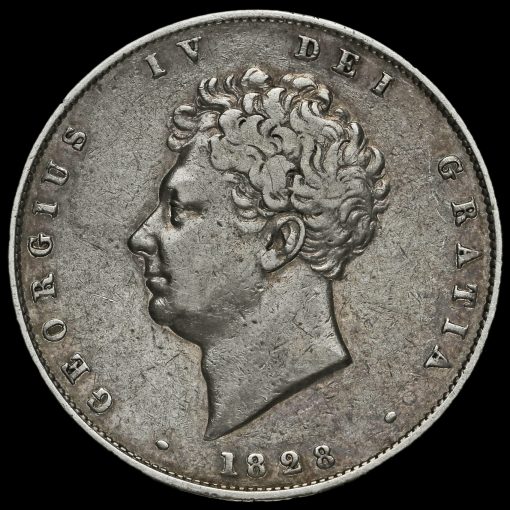 1828 George IV Milled Silver Half Crown Obverse