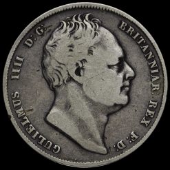 1837 William IV Milled Silver Half Crown Obverse