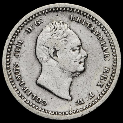 1837 William IV Milled Silver Maundy Twopence Obverse