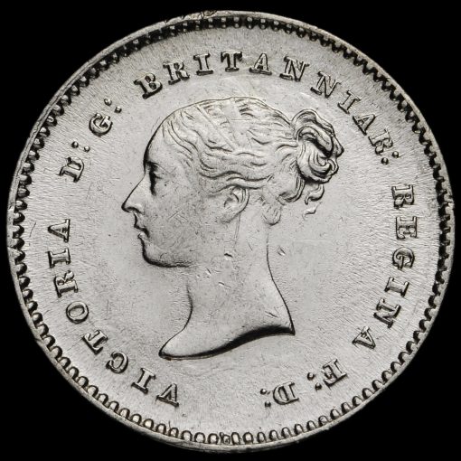 1838 Queen Victoria Young Head Maundy Twopence Obverse
