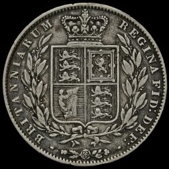 1845 Queen Victoria Young Head Silver Half Crown Reverse