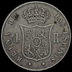 Spain 1860 Silver 4 Reales Reverse