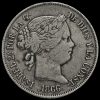Spain 1866 Silver 4 Centimos Obverse