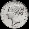 1886 Queen Victoria Young Head Silver Half Crown Obverse