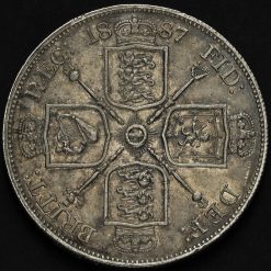 1887 Queen Victoria Jubilee Head Silver Double Florin Reverse