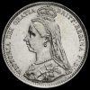 1887 Queen Victoria Jubilee Head Silver Wreath Sixpence Obverse
