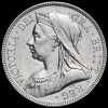 1893 Queen Victoria Veiled Head Silver Half Crown Obverse