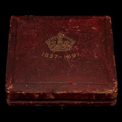 1897 Queen Victoria Official Diamond Jubilee Large Silver Medal Box