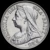 1899 Queen Victoria Veiled Head Silver Half Crown Obverse