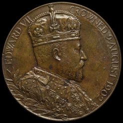 1902 Edward VII Coronation Official Bronze Medal Obverse