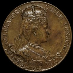 1902 Edward VII Coronation Official Bronze Medal Reverse