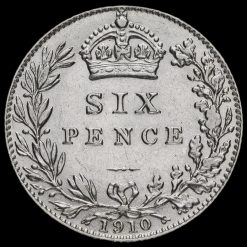 1910 Edward VII Silver Sixpence Reverse