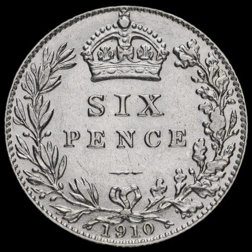 1910 Edward VII Silver Sixpence Reverse