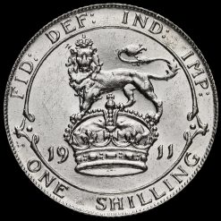 1911 George V Silver Proof Shilling Reverse