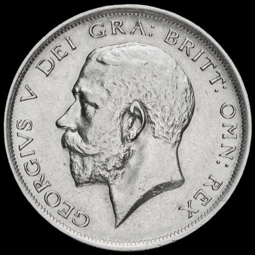 1917 George V Silver Half Crown Obverse