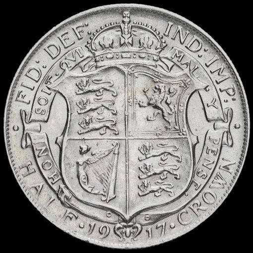 1917 George V Silver Half Crown Reverse