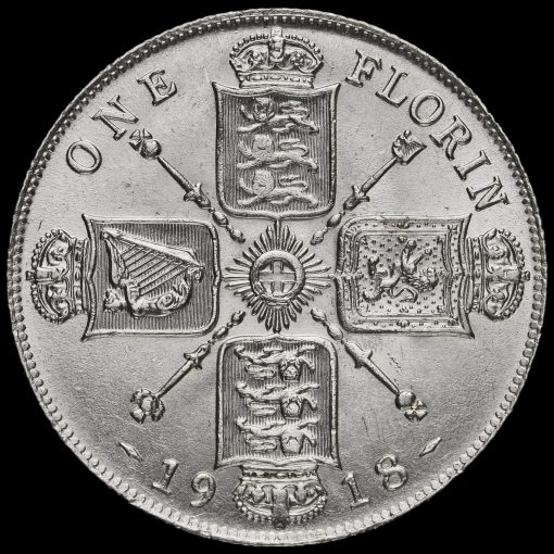 1918 George V Silver Florin Reverse