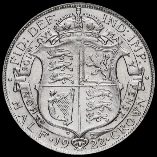 1922 George V Silver Half Crown Reverse