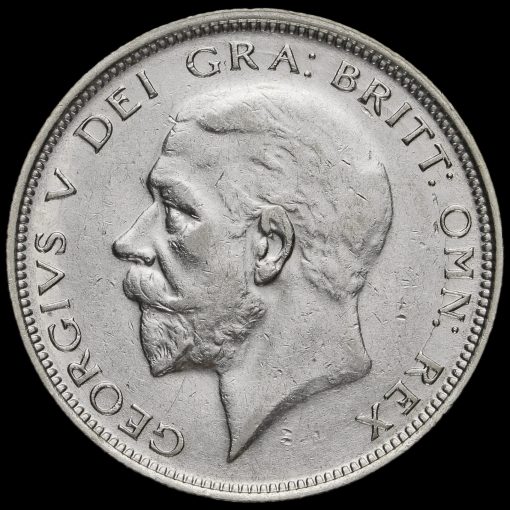 1927 George V Silver Half Crown Obverse