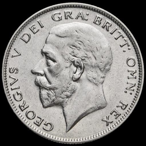 1928 George V Silver Half Crown Obverse
