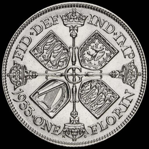 1933 George V Silver Florin Reverse