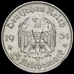 Germany 1934 F Silver 5 Reichsmark Obverse