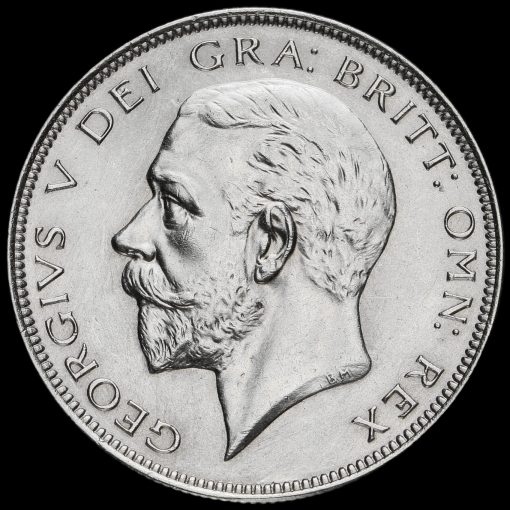 1935 George V Silver Half Crown Obverse