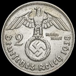 Germany 1938 B Silver 2 Reichsmark Obverse