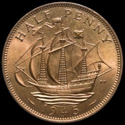 1945 George VI Halfpenny Reverse