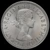 1955 Elizabeth II English Shilling, Uncirculated Obverse