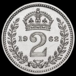1962 Elizabeth II Silver Maundy Twopence Reverse