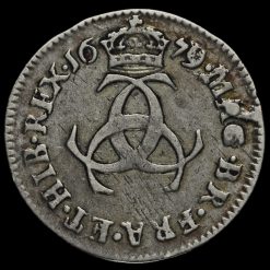 1679 Charles II Early Milled Silver Maundy Threepence Reverse
