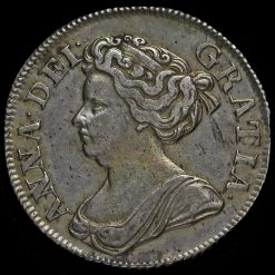 1711 Queen Anne Early Milled Silver Shilling Obverse