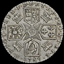 1787 George III Early Milled Silver Sixpence Reverse