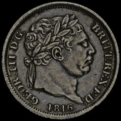 1816 George III Milled Silver Shilling Obverse