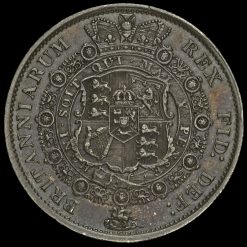 1817 George III Milled Silver 'Bull Head' Half Crown Reverse