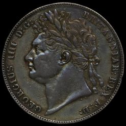 1823 George IV Milled Silver Half Crown Obverse
